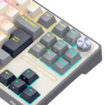 Teclado Royal Kludge RK-R87PRO TKL HALF GREY - CREAMY - Imagen 3