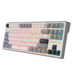 Teclado Royal Kludge RK-R87PRO TKL HALF GREY - CREAMY - Imagen 2