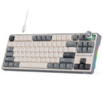 Teclado Royal Kludge RK-R87PRO TKL HALF GREY - CREAMY - Imagen 5
