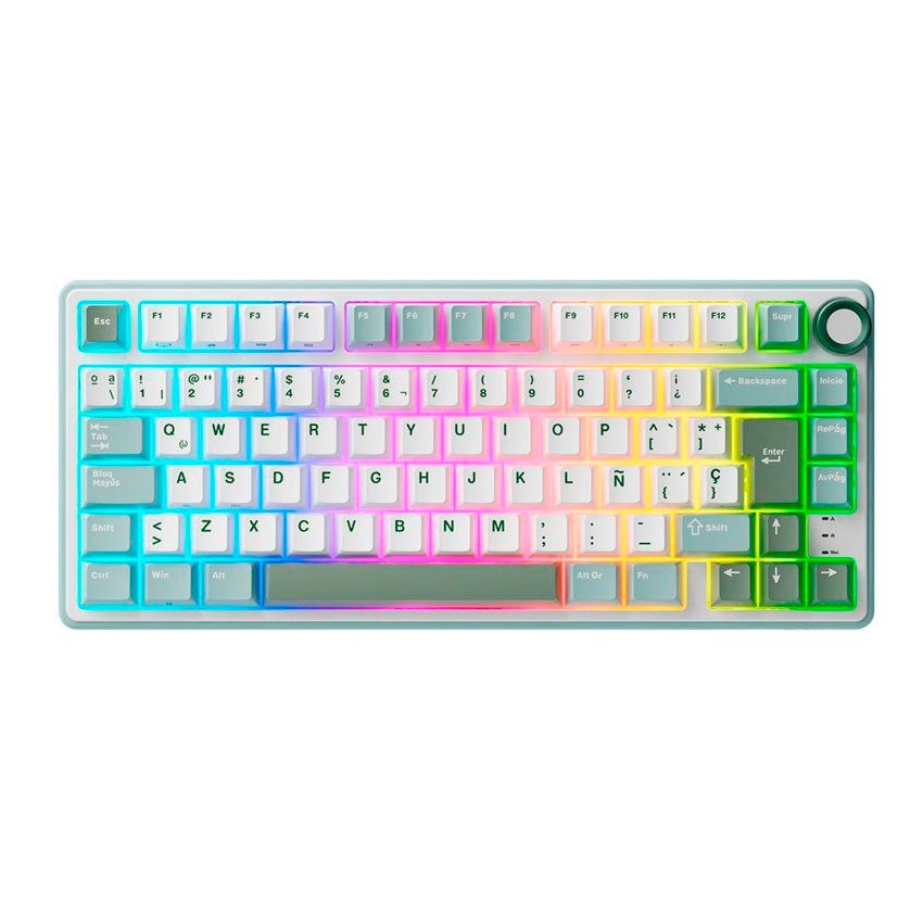 Teclado Mecánico Royal Kludge RK R75 Skycyan – K Silver
