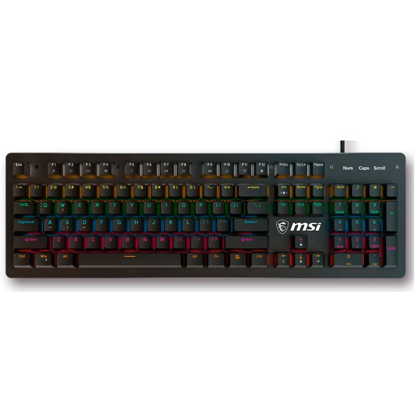 Teclado Mecánico MSI FORGE GK300 RGB con Blue Switches