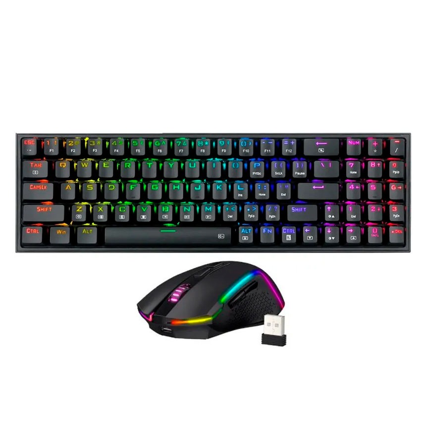 Combo Gamer Redragon S136 POLLUX + TRIDENT Black