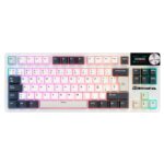 Teclado Royal Kludge RK-S85 TKL Inalámbrico White Night Cloud