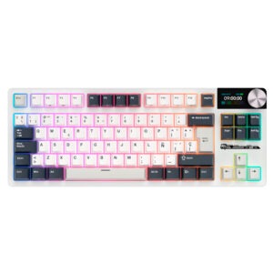 Teclado Royal Kludge RK-S85 TKL Inalámbrico White Night Cloud