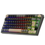 Teclado Royal Kludge RK-M75 Phantom Brown RGB Triple Modo - Imagen 7