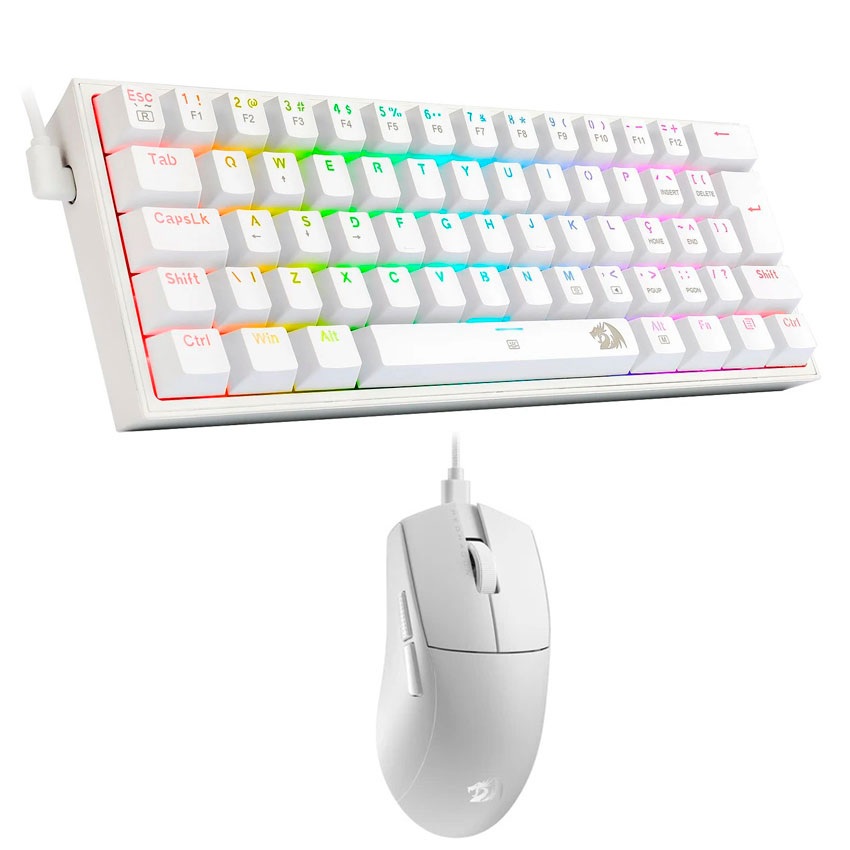 Combo Redragon S143-w Teclado K617RGB FIZZ + Mouse M724