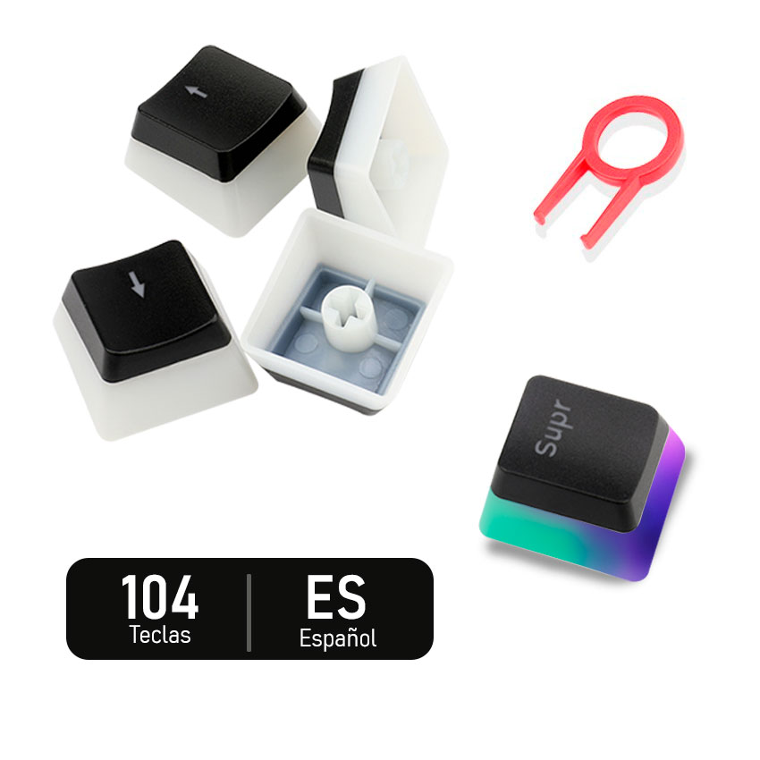 Keycaps Teclas Redragon SCARAB Español Latam A130B-SP Negro