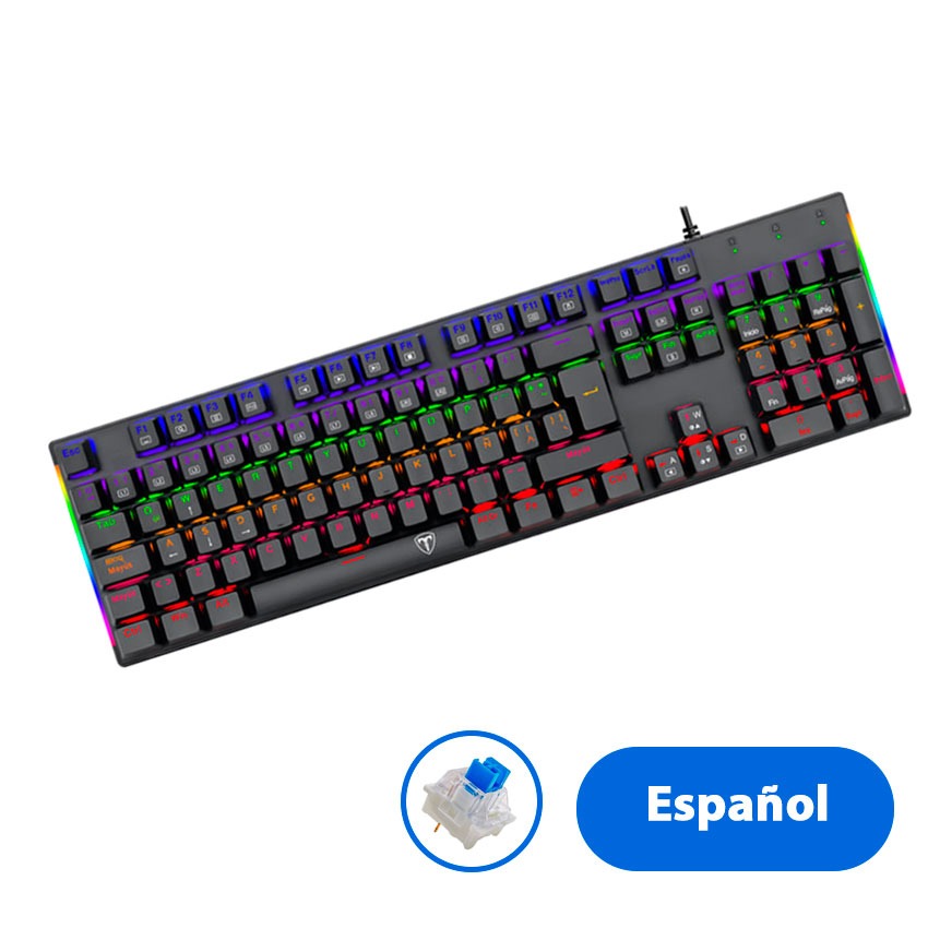 Teclado Mecánico T-Dagger Naxos T-TGK310-BL-SP Rainbow Blue