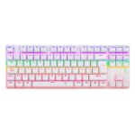 Teclado T-Dagger BORA WHITE Rainbow T-TGK313W-RD-SP RED