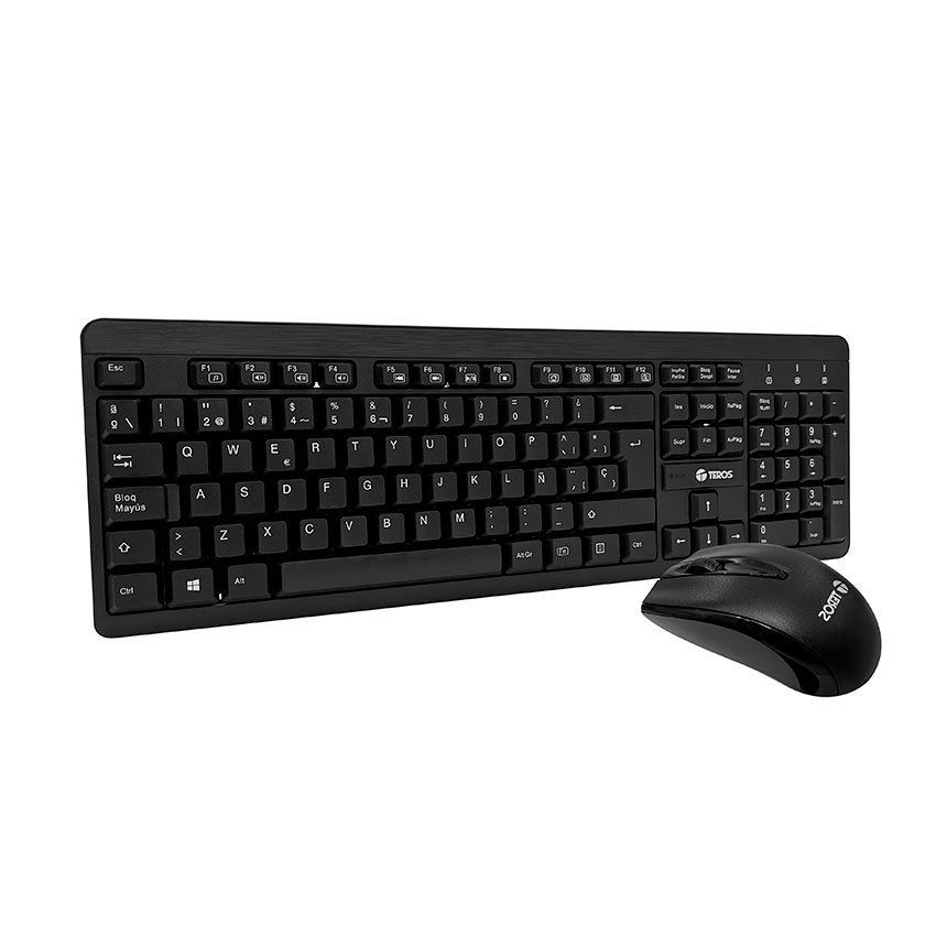 Kit Inalámbrico Teclado + Mouse TEROS TE-4061N 2.4GHz USB Nano Negro