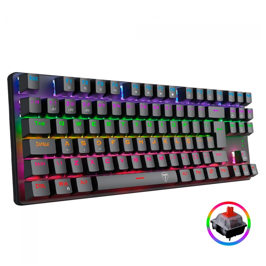 Teclado T-Dagger BORA Rainbow T-TGK313-RD-SP Red Switch