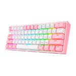 Teclado Redragon FIZZ PRO K616-RGB-PW Wireless 60% white/rosa - Imagen 2