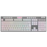 Teclado Mecánico Redragon HORUS K618W-RGB-SP WHITE Wireless Red Switch