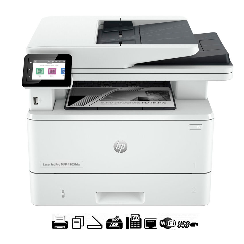 impresora HP LaserJet Pro MFP 4103fdw laser Wi-Fi Dúplex