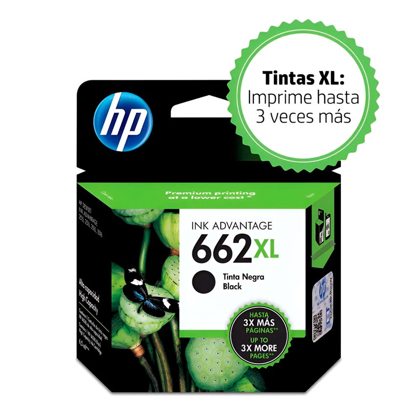 Tinta HP CZ105AL (662XL) Negra – 360 Páginas