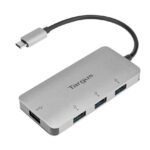 Hub Targus ACH226BT USB-C a 4 Puertos USB-A 3.0 Plata