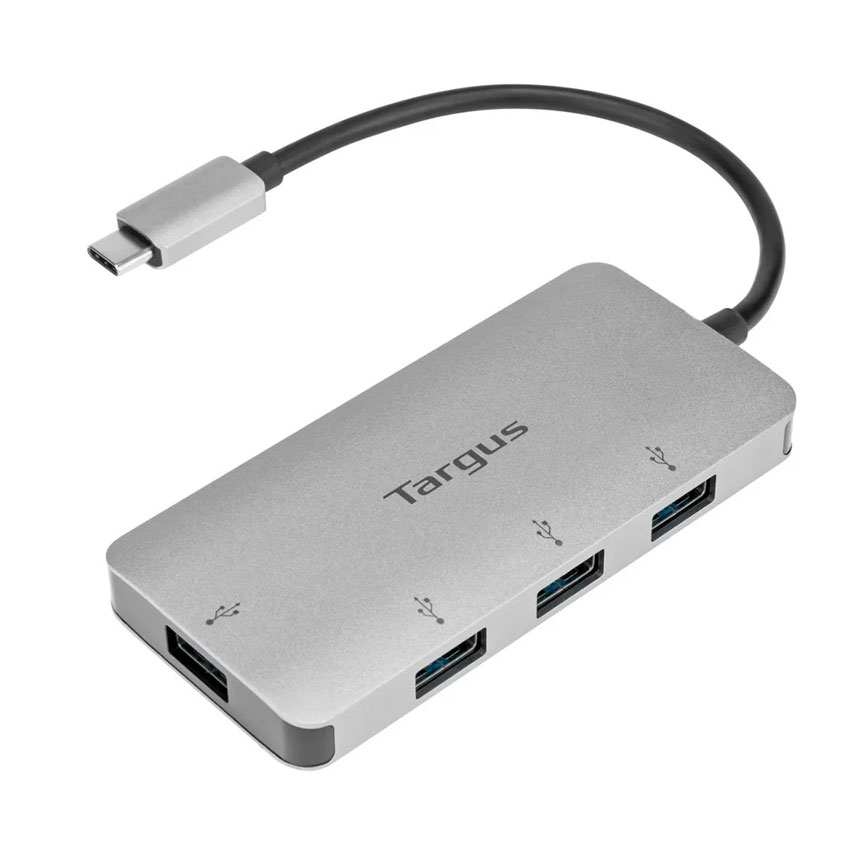 Hub Targus ACH226BT USB-C a 4 Puertos USB-A 3.0 Plata