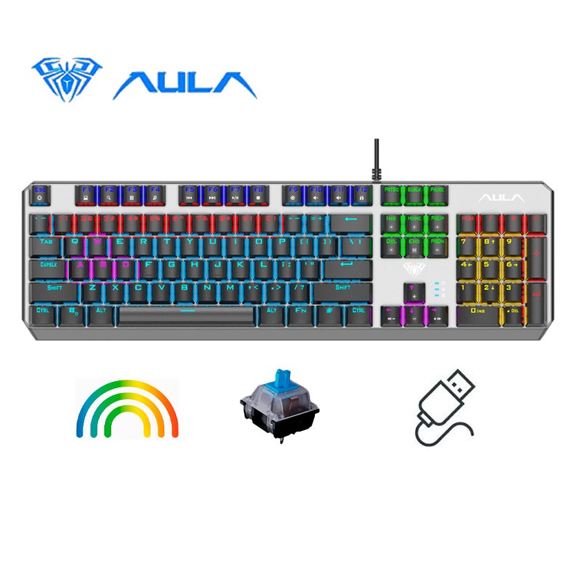 Teclado Mecánico Gamer Aula F2066-ii