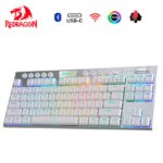 Teclado Redragon HORUS TKL Wireless K621W-RGB-SP WHITE RED