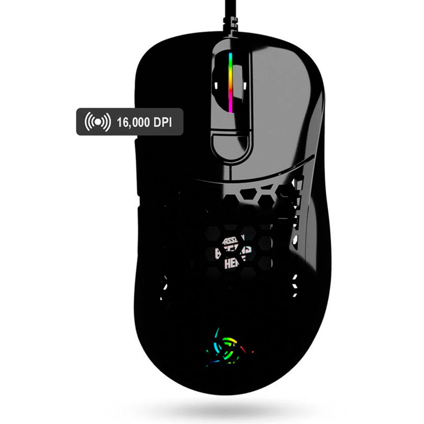 Vsg aquila air mouse gamer 61gr 16000 dpi 400ips - negro brillante