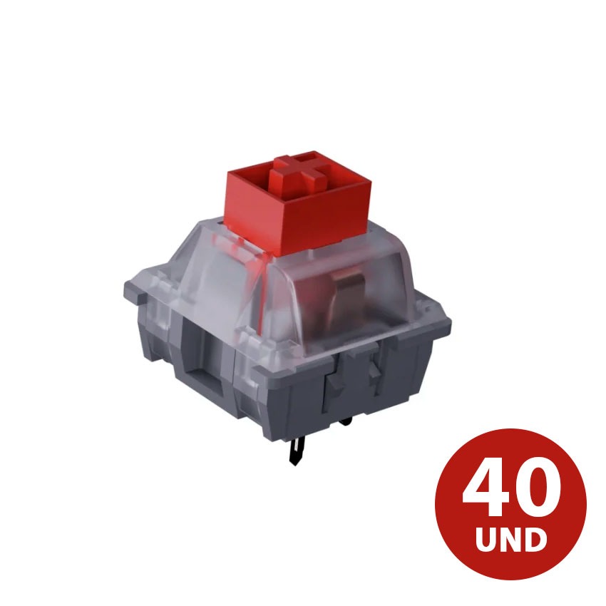 Switch VSG Kailh Box Red para teclado mecánico 3 pines