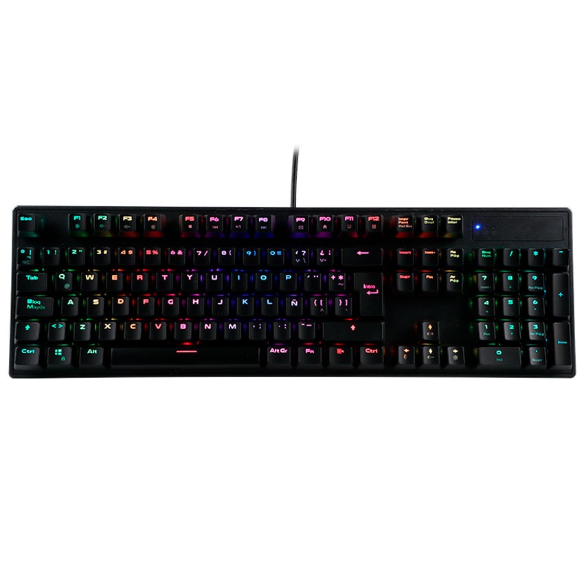 TECLADO MECANICO TEROS TE-4152N, RGB / USB / BLACK