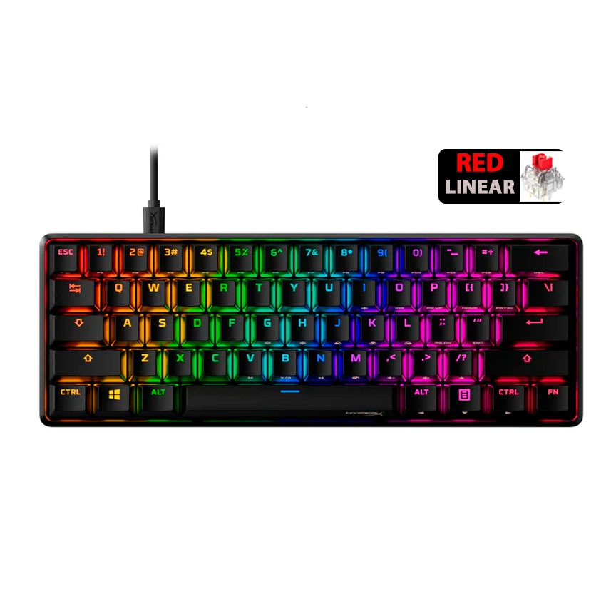 Teclado Mecánico HyperX Alloy Origins 60 RGB Red