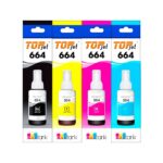 Kit X4 Tintas Genérica TOP JET T664 C +M +Y +K 70ml para Epson