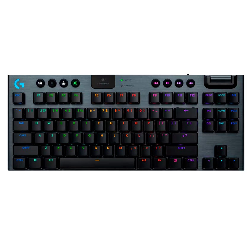 Teclado Logitech G915 X TKL Lightspeed – Wireless / BT / RGB Lightsync / KeyControl – Black