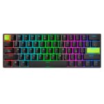 Teclado Royal Kludge RK C61 Cableado BLACK GREEN - MINT MAGNETIC SWITCH