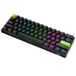 Teclado Royal Kludge RK C61 Cableado BLACK GREEN - MINT MAGNETIC SWITCH
