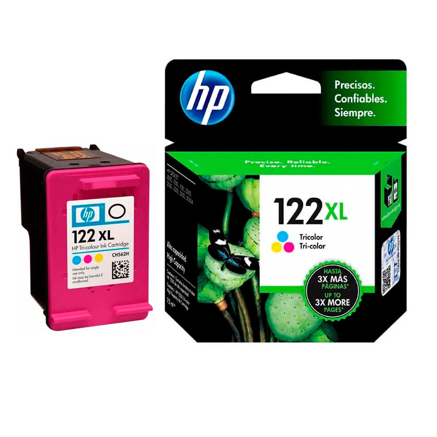 Tinta HP 122XL Color CH564HL – Rendimiento 330 Páginas