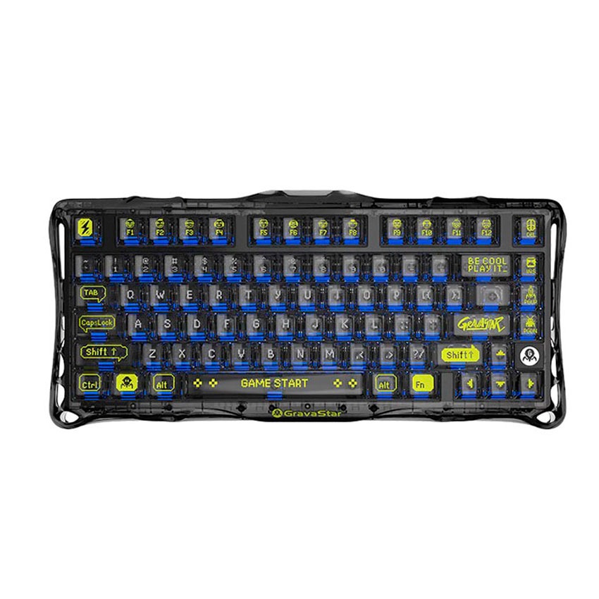 Teclado Mecánico Inalámbrico GravaStar Mercury K1 Lite Transparent Black