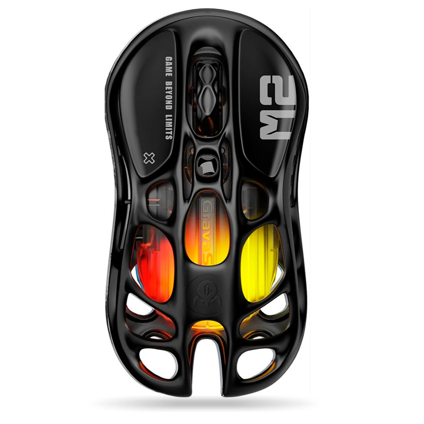 Mouse Gamer Inalámbrico GravaStar Mercury M2 Stealth Black