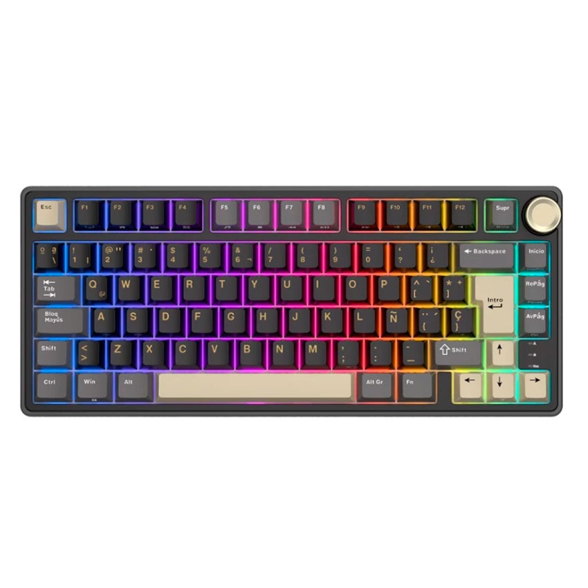 Teclado Mecánico Royal Kludge RK R75 Cableado PHANTOM K Silver