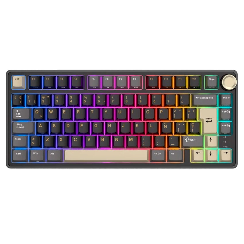 Teclado Mecánico Royal Kludge RK R75 Cableado PHANTOM - BROWN