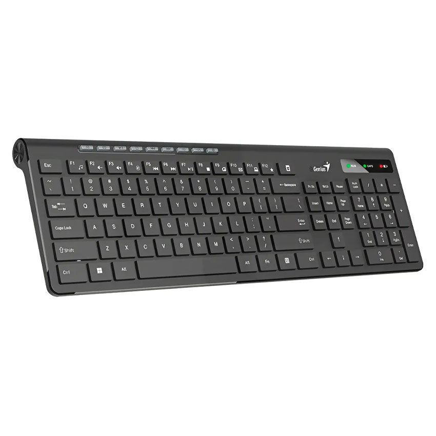 TECLADO GENIUS SLIMSTAR 7230 WIRELESS AI COPILOT - NEGRO