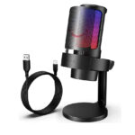 Micrófono Fifine A8 Black  Condensador RGB Mute y Monitoreo - Imagen 5