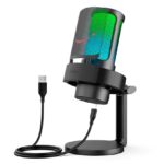 Micrófono Fifine A8 Black  Condensador RGB Mute y Monitoreo - Imagen 4