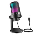 Micrófono Fifine A8 Black  Condensador RGB Mute y Monitoreo - Imagen 3