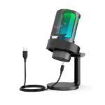 Micrófono Fifine A8 Black  Condensador RGB Mute y Monitoreo - Imagen 2