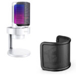 Micrófono Fifine A8 White RGB con conexión USB-C - Imagen 2