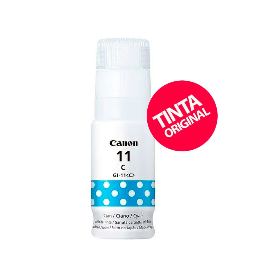 Tinta Canon GI-11 Cyan Original para Canon G2160 / G3160 / G3170 / G4170