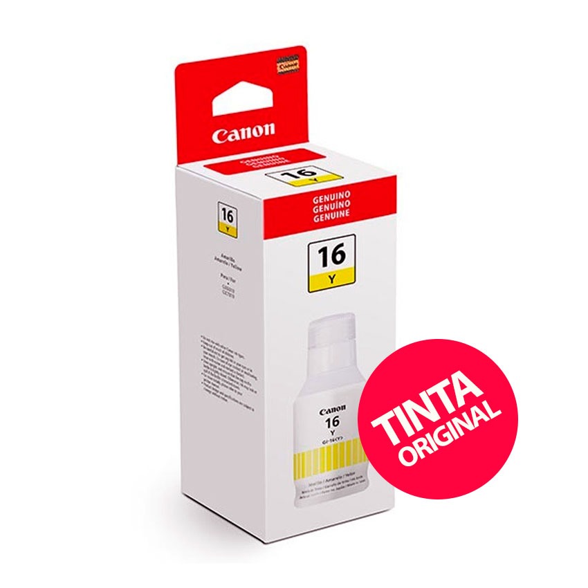Tinta Canon GI-16 Yellow para impresoras MAXIFY GX6010 / GX7010 / GX5010 (Copy)