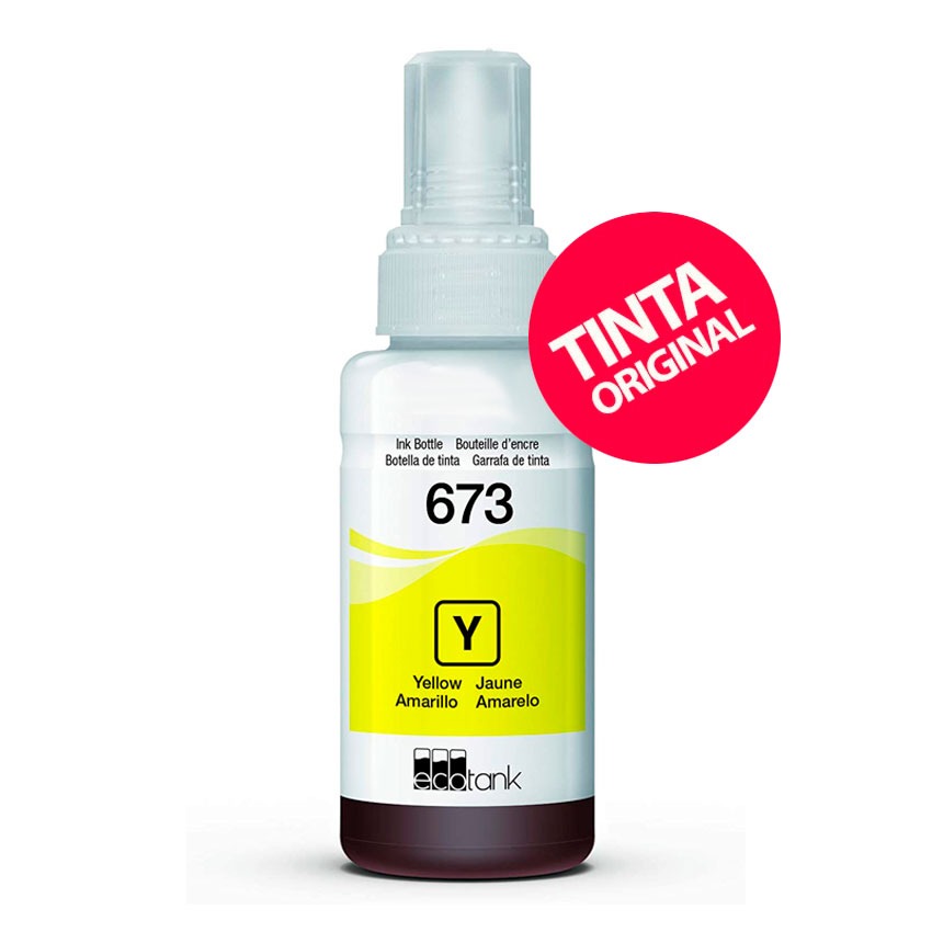 Tinta Epson 673 Amarillo Original para EcoTank L805 / L850