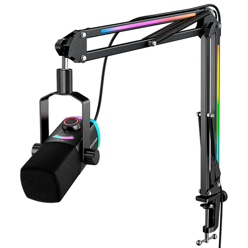 Micrófono Fifine AM8PROT BLACK con Brazo