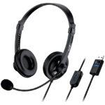 AUDIFONO C/MICROF. GENIUS HS-230U USB-A BLACK