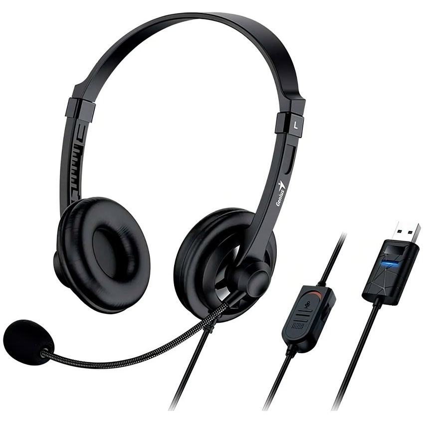 AUDIFONO C/MICROF. GENIUS HS-230U USB-A BLACK