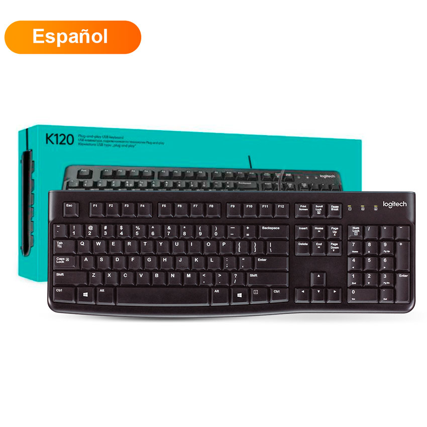 Teclado Logitech K120 usb diseño clásico Español - Negro