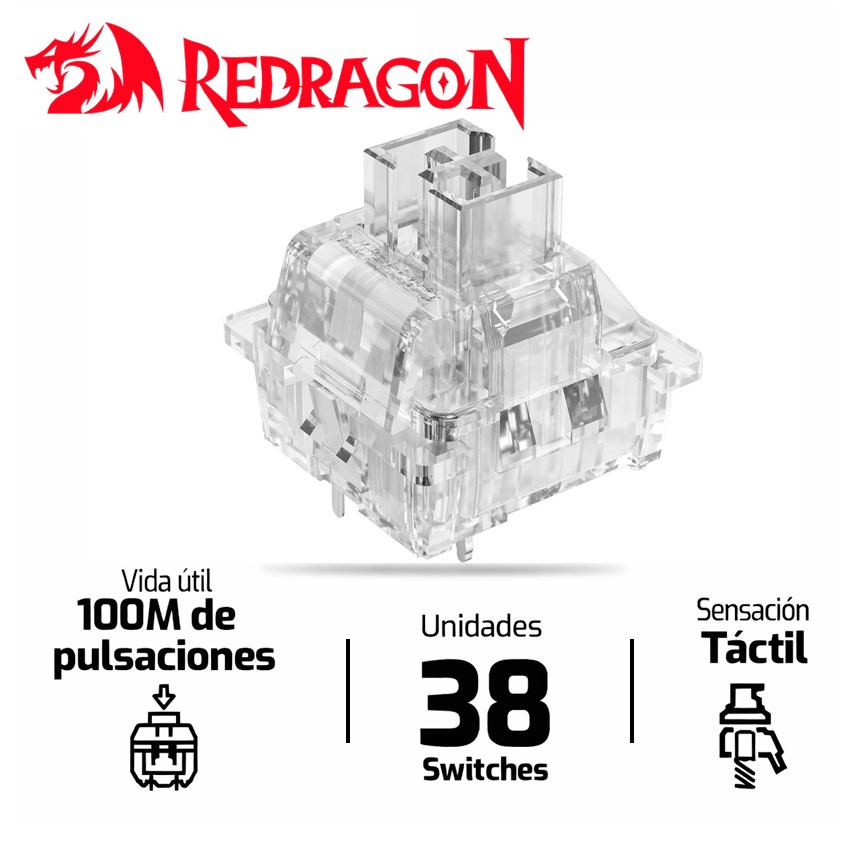 Kit Switches Redragon Panda Crystal 38 units